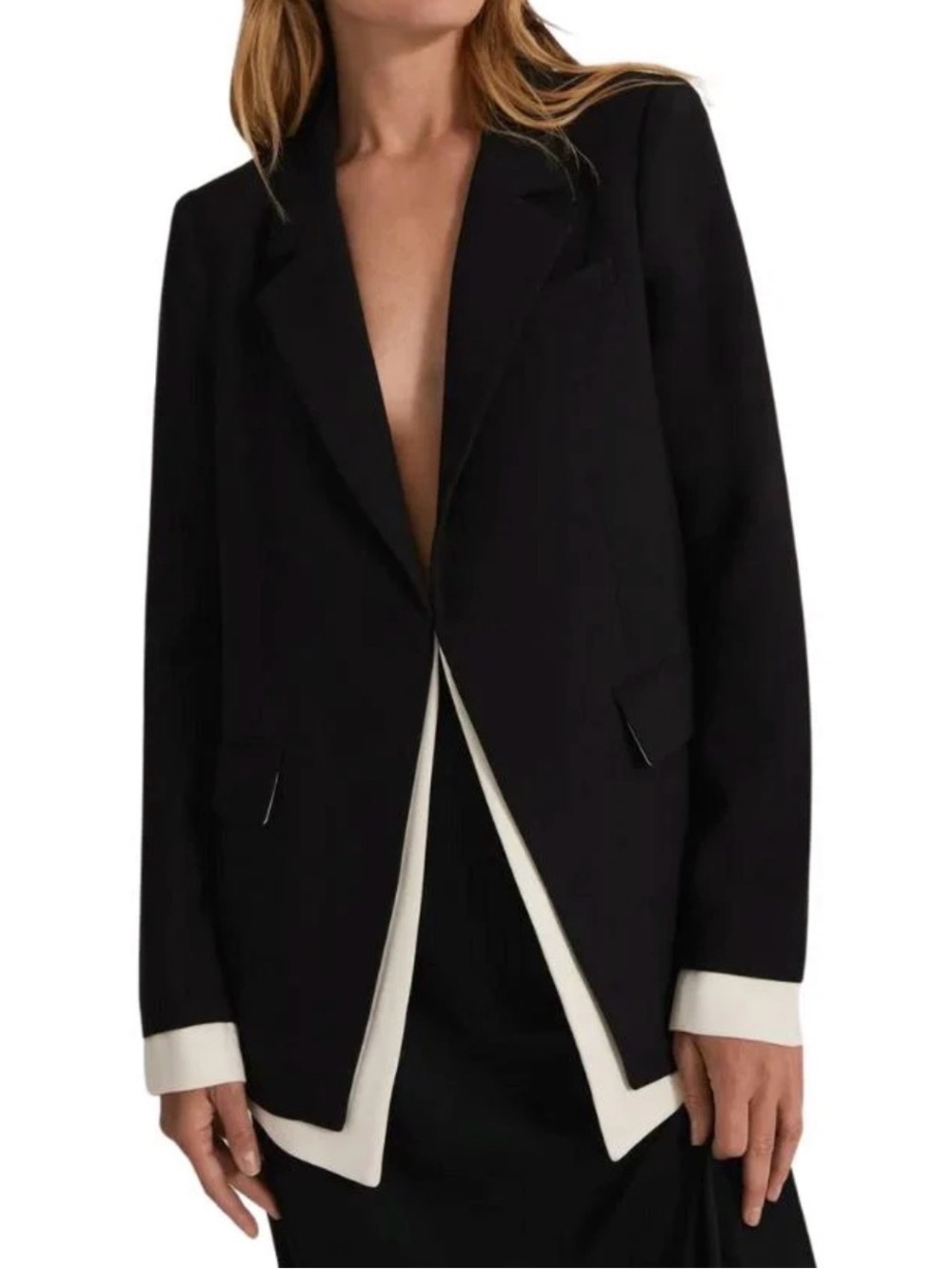 Favorite Daughter Kelly Black White Business Casual Blazer Size Small